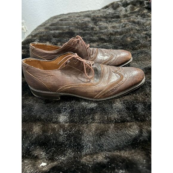 The Frye Company John  Frye JAMES Wingtip Brown Leather Lace Oxfords Shoes 11 D main image 6